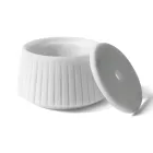 Vit Carrara marmor eller svart Portoro Design randig förvaringshållare - Kairo Viadurini