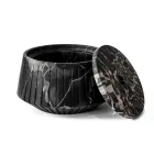 Vit Carrara marmor eller svart Portoro Design randig förvaringshållare - Kairo Viadurini