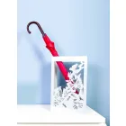 Vitt träparaplystativ med modern design dekorerad med fjärilar - Papilio Viadurini