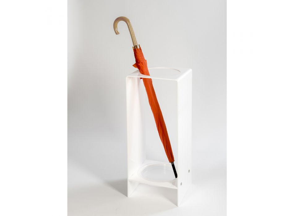 Paraplyställ för entré i vitt eller transparent plexiglas - Navel Viadurini