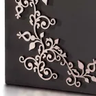 Paraplyställ i modernt rektangulärt design i dekorerat trä - Dekoro Viadurini