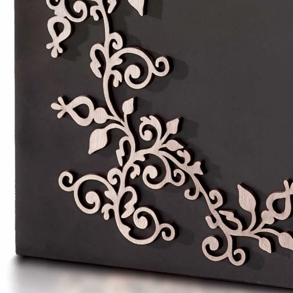 Paraplyställ i modernt rektangulärt design i dekorerat trä - Dekoro Viadurini