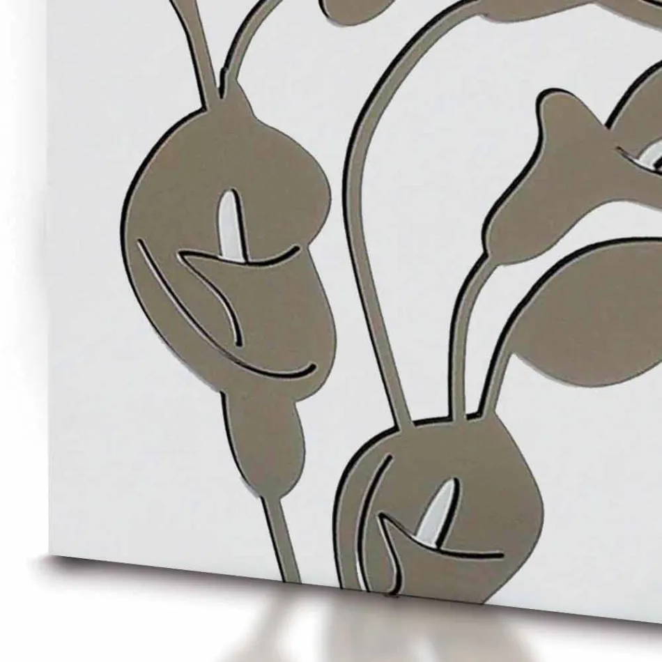 Paraplymodell i vitt trä med blommig dekor - Caracalla Viadurini