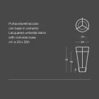 Paraplyställ i färgad metall och betong av modern italiensk design - Rachid Viadurini