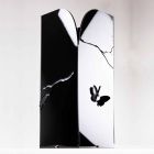Svart plexiglasparaplyställ med 3D-gravyrer och dekorationer, modern design - Farfo Viadurini