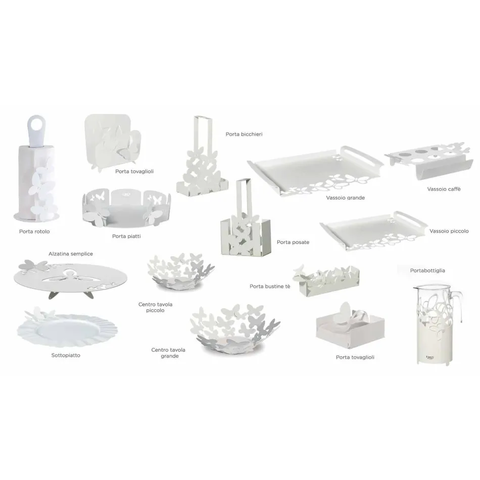 Moderna bordsbestickhållare i järn, handgjord, tillverkad Italien - Laida Viadurini