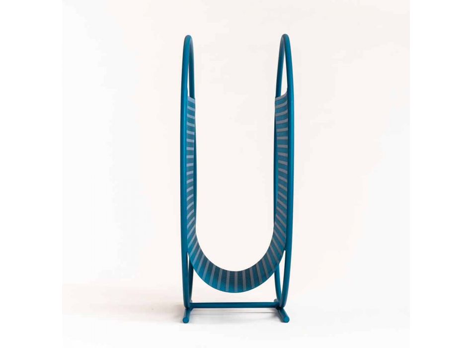 Round Design Steel Magazine Rack tillverkad i Italien - slev Viadurini