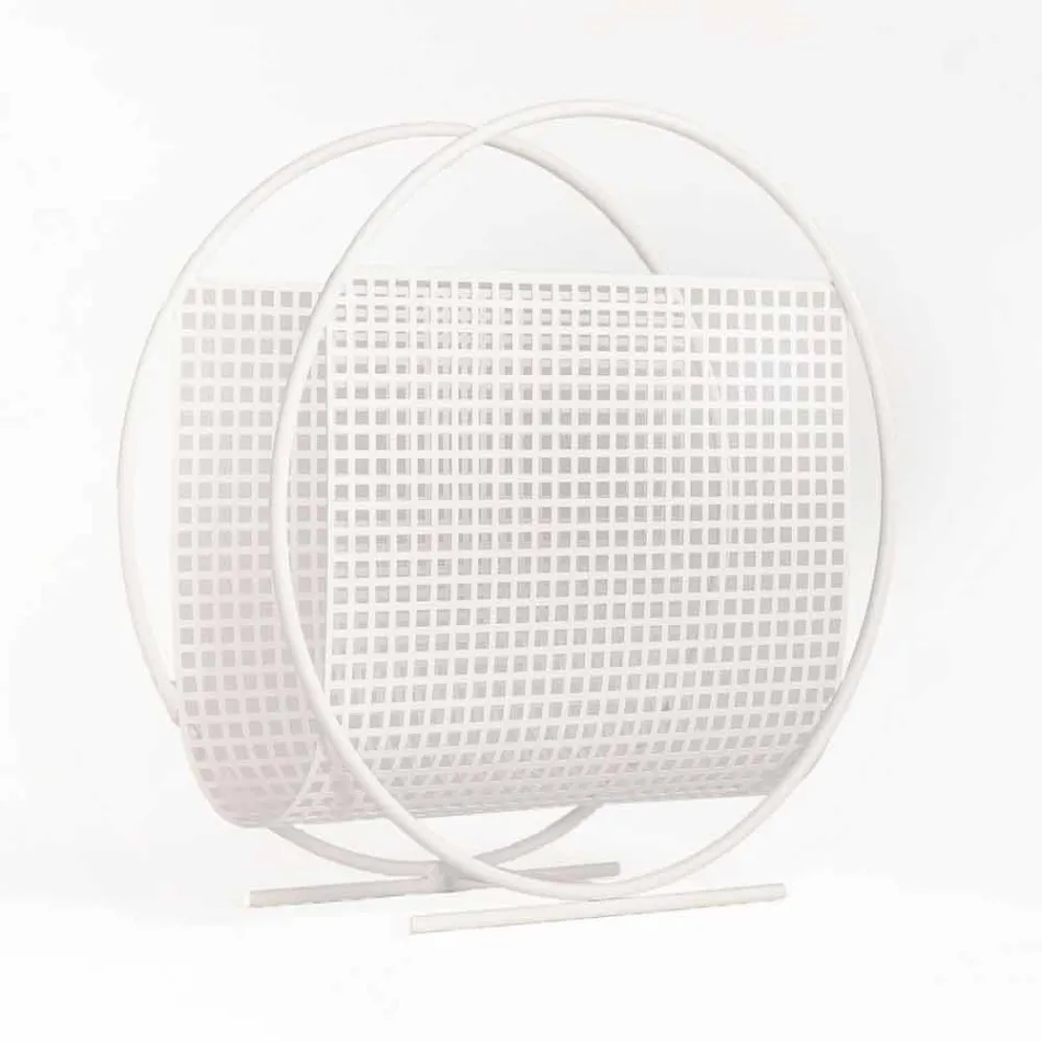 Round Design Steel Magazine Rack tillverkad i Italien - slev Viadurini