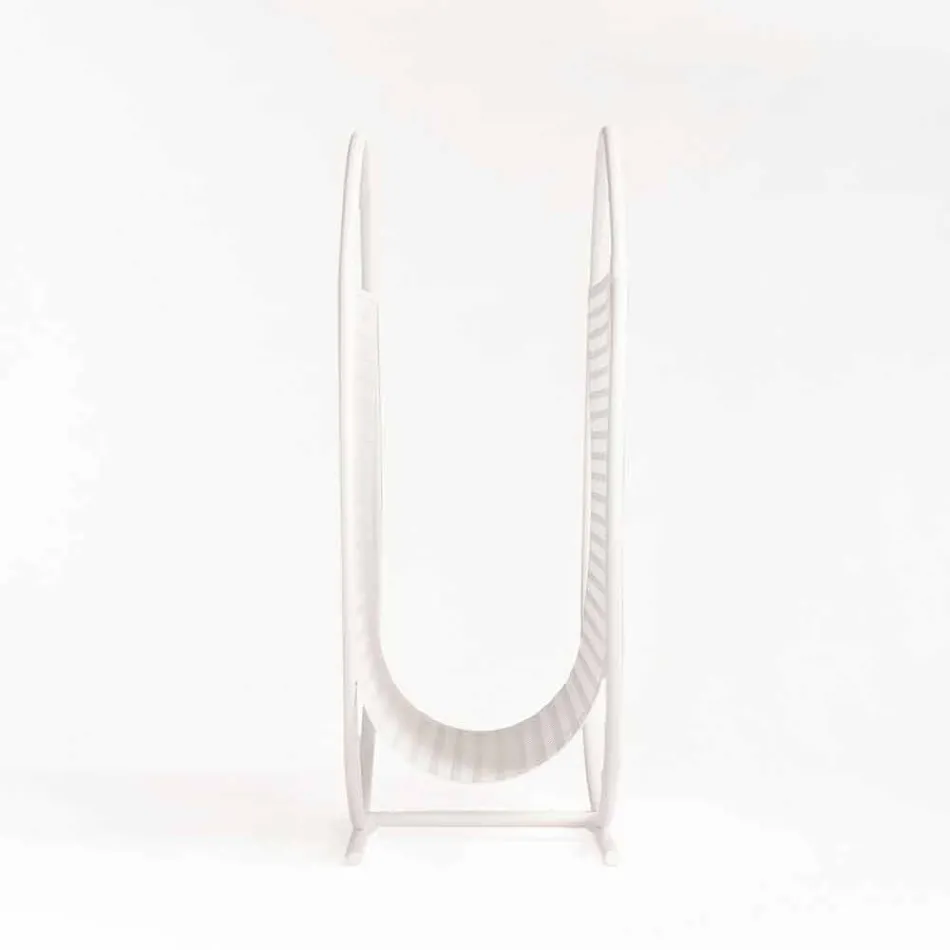 Round Design Steel Magazine Rack tillverkad i Italien - slev Viadurini