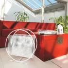 Round Design Steel Magazine Rack tillverkad i Italien - slev Viadurini