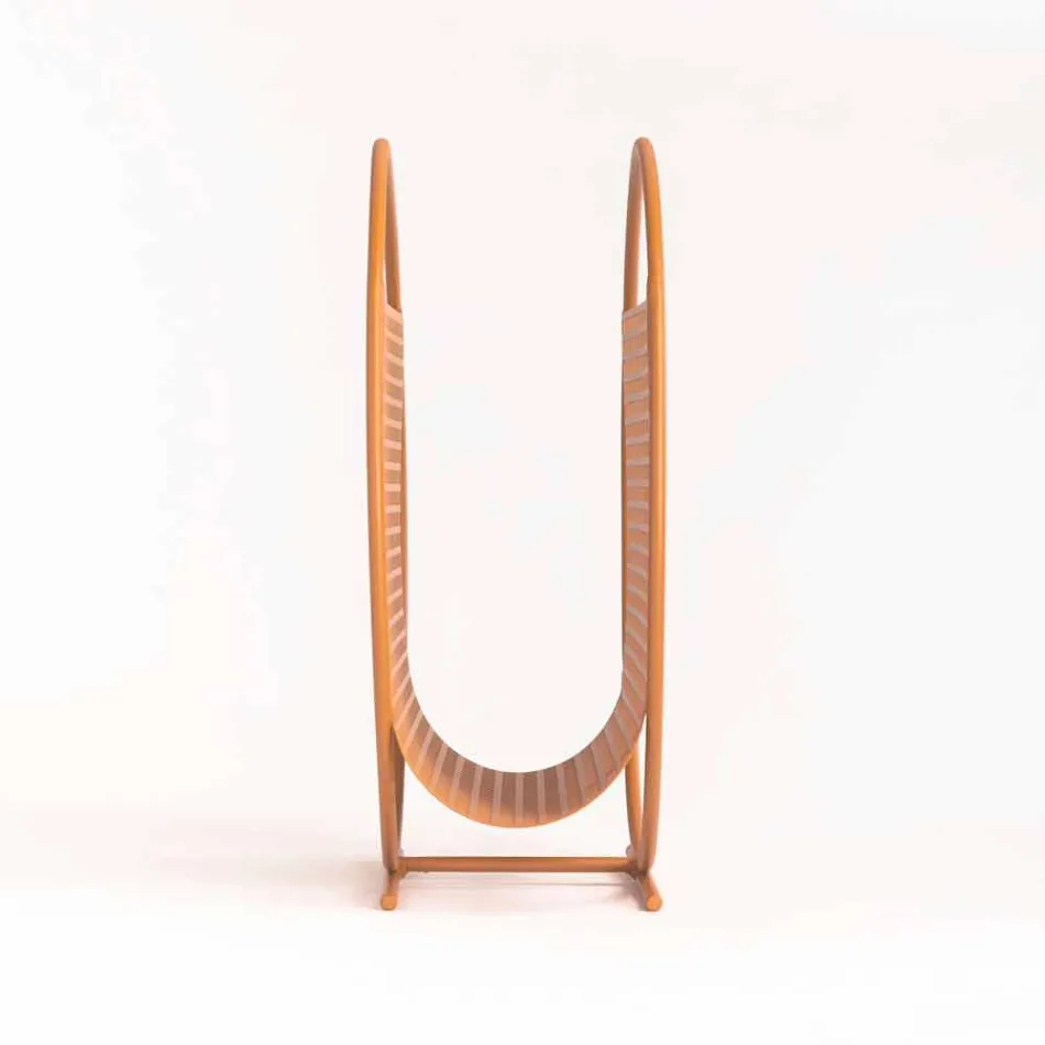 Round Design Steel Magazine Rack tillverkad i Italien - slev Viadurini