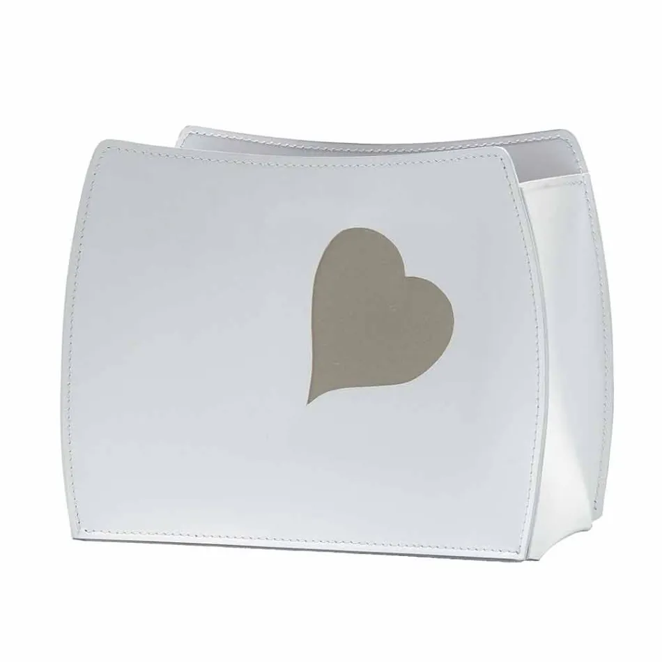 Design magasinställ i läder med modern Beatrice design Viadurini