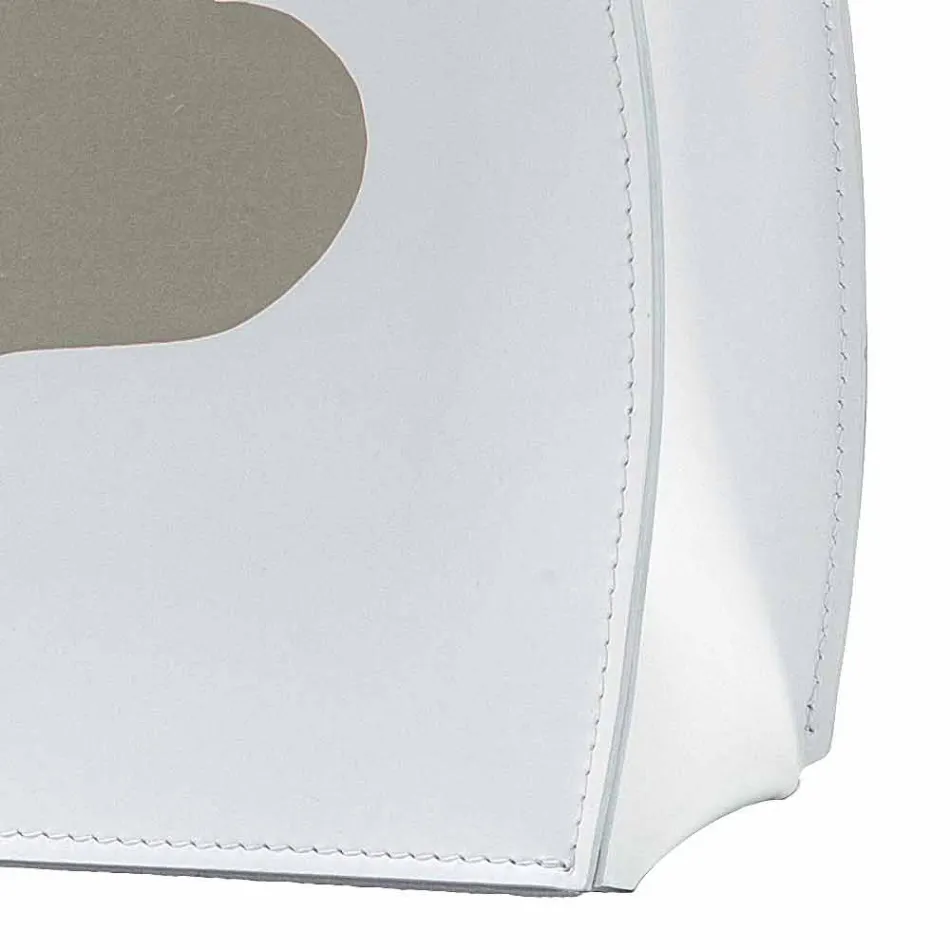 Design magasinställ i läder med modern Beatrice design Viadurini