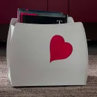 Design magasinställ i läder med modern Beatrice design Viadurini