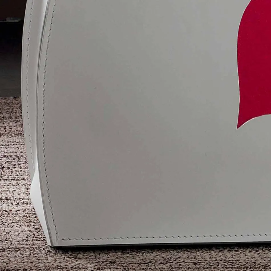 Design magasinställ i läder med modern Beatrice design Viadurini