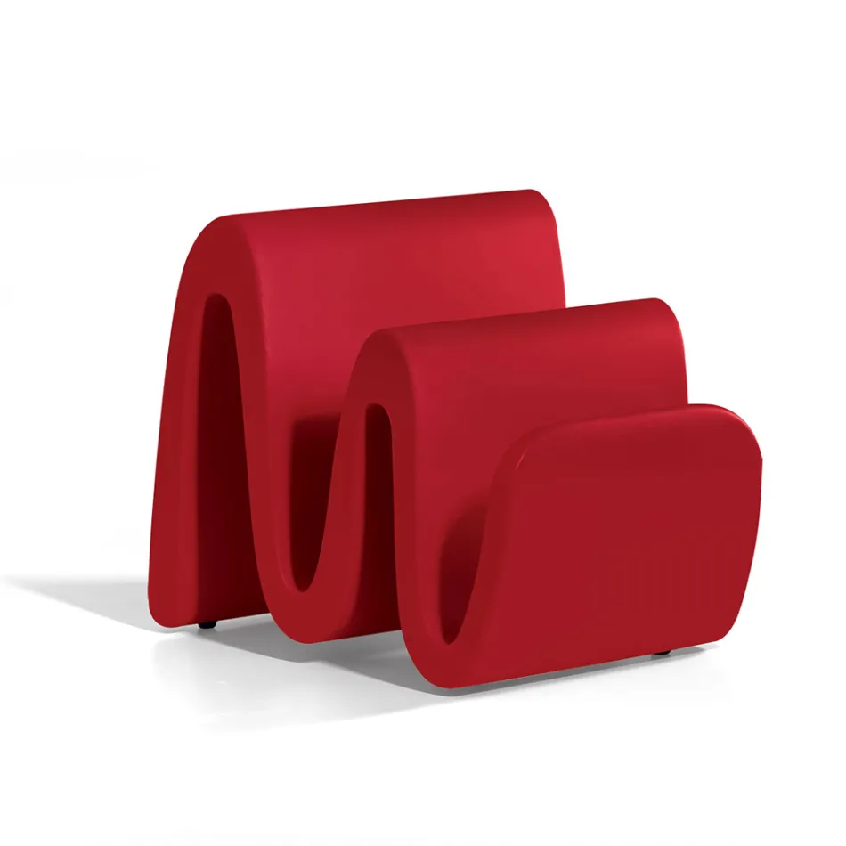 Tidningsställ i modern färgad polyeten tillverkad i Italien - Munoz Viadurini