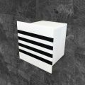 Badrumsrullehållare i vit Corian eller med svarta skär italiensk design - Elono