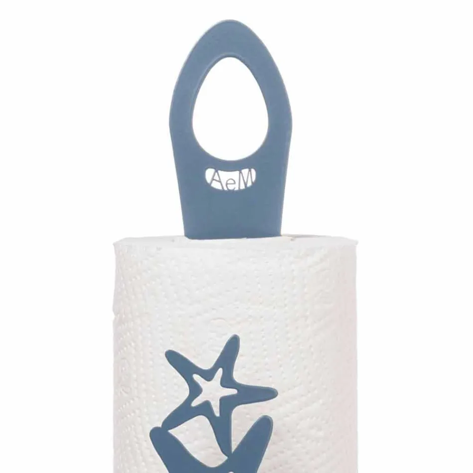 Marina Fantasy Kitchen Roll Holder i järn handgjord i Italien - Maste Viadurini