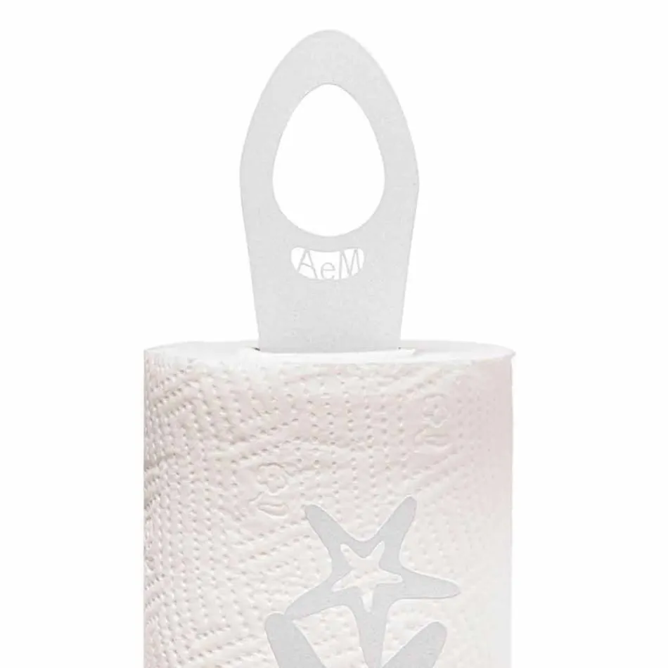 Marina Fantasy Kitchen Roll Holder i järn handgjord i Italien - Maste Viadurini