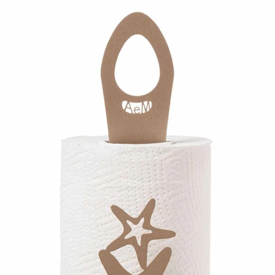 Marina Fantasy Kitchen Roll Holder i järn handgjord i Italien - Maste Viadurini