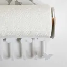 Väggrullehållare i vitt eller beige järn tillverkat i Italien - Leiden Viadurini