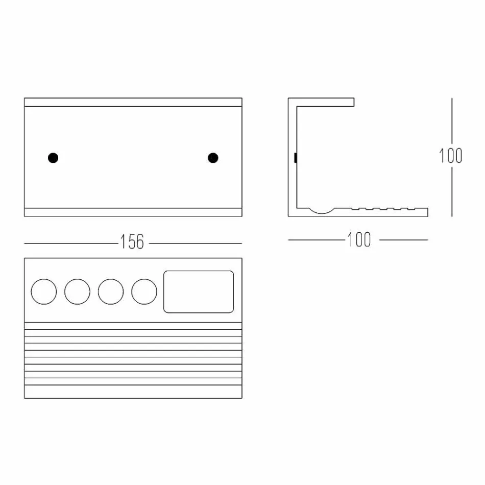 Tandborstehållare i vit eller svart Corian, designbadrumstillbehör - Elono Viadurini