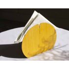 Modern bords servetthållare i naturligt trä tillverkat i Italien - Stan Viadurini