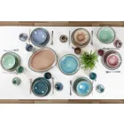 Design bestick i 24 delar i sköldpaddseffektstål - Rock Viadurini