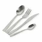 24 Piece Designer Serving Bestick i sköldpaddseffektstål - Rockpos Viadurini