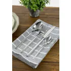 Design Serveringsbestick i satinstål 24 delar komplett - Fayette Viadurini