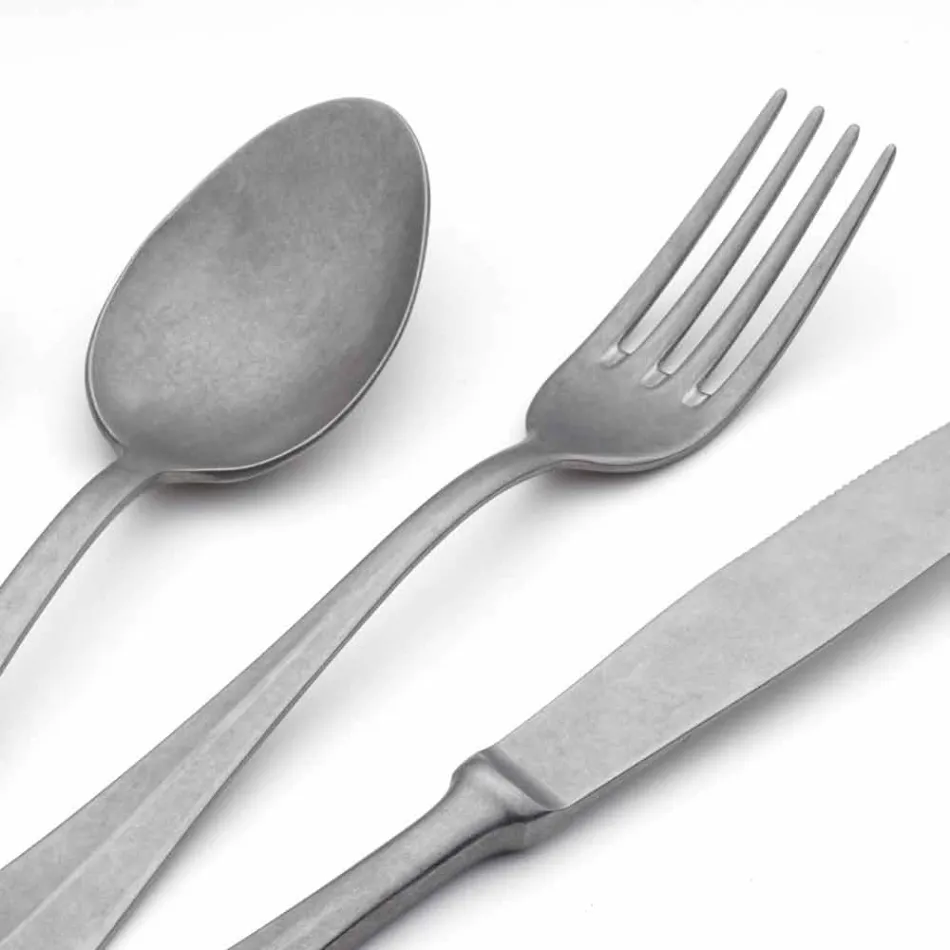 Lyxdesign Stålbestick Vintage färgad effekt 24 delar - Tigger Viadurini