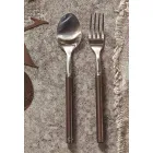 24-delat bestick av satinstål italiensk hantverksdesign - Damerino Viadurini