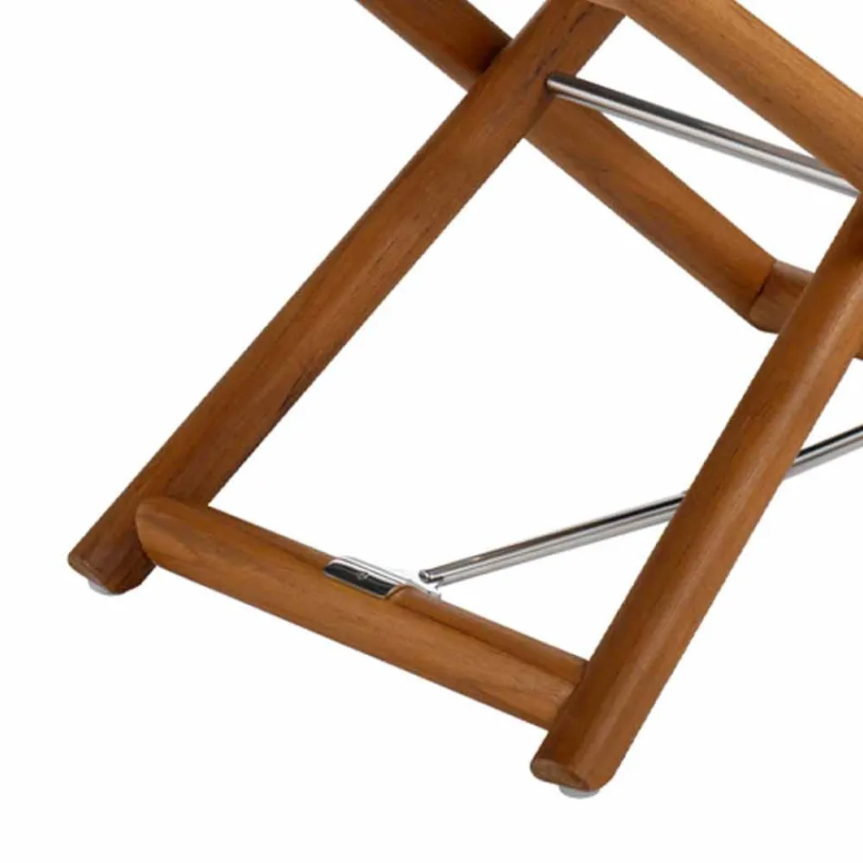 Utomhuspuff i naturligt eller svart matt trä och kudde, tillverkad i Italien - Suzana Viadurini