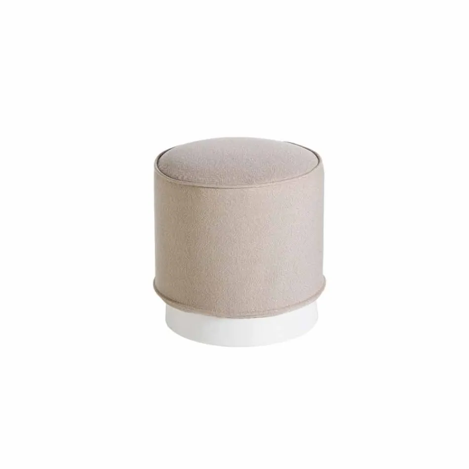 Pouf för utomhus, i polyeten och tyg eller läder - Mara Slide Viadurini