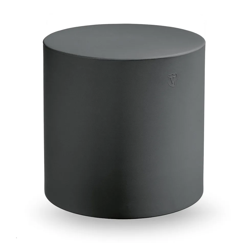 Cylindrisk trädgårdspuff i färgad polyeten Tillverkad i Italien - Viky Viadurini