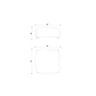 Trädgårdspuff stoppad och täckt av tyg tillverkad i Italien - smör Viadurini