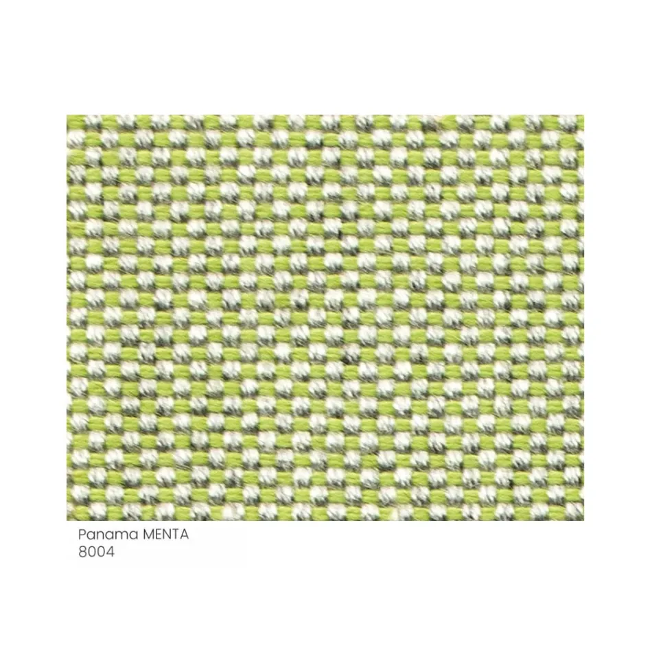 Trädgårdspuff stoppad och täckt av tyg tillverkad i Italien - smör Viadurini