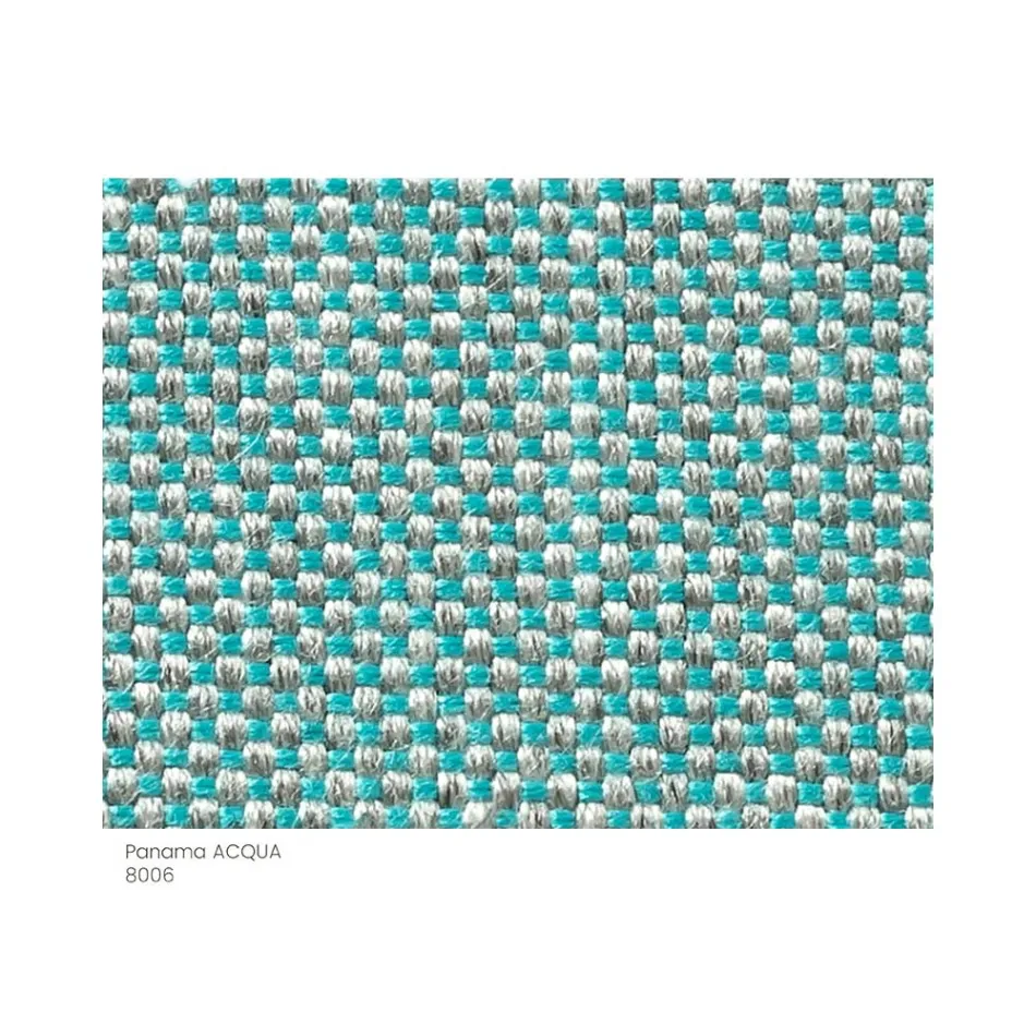 Trädgårdspuff i tyg med metallfötter Made in Italy - Smör Viadurini