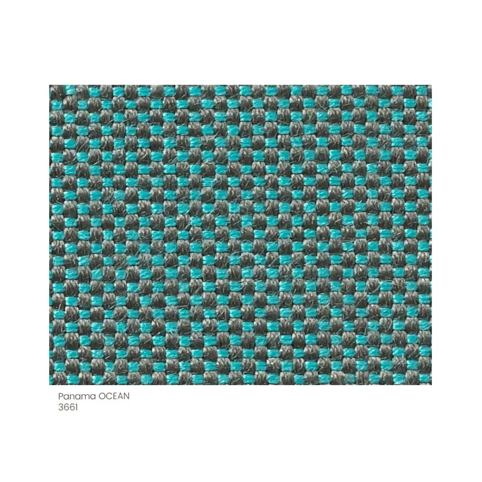 Trädgårdspuff i tyg med metallfötter Made in Italy - Smör Viadurini