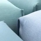 Trädgårdspuff i tyg med metallfötter Made in Italy - Smör Viadurini