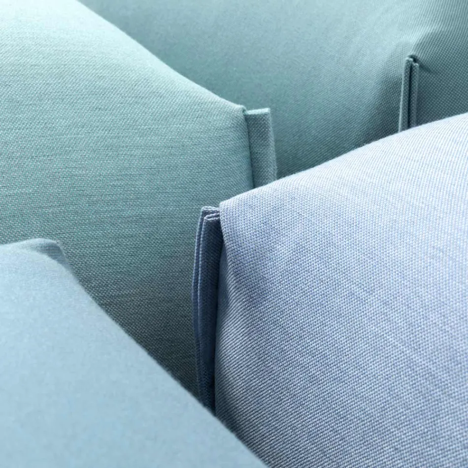 Trädgårdspuff i tyg med metallfötter Made in Italy - Smör Viadurini