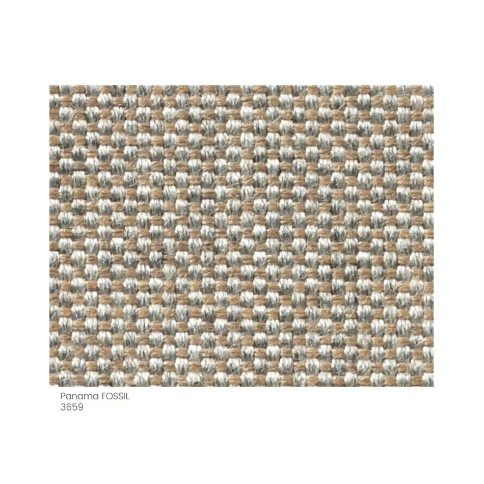 Trädgårdspuff i tyg med metallfötter Made in Italy - Smör Viadurini