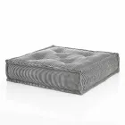 Etnisk fyrkantig pouf i lapptyg eller sammetsfiber Viadurini