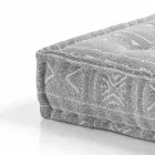 Etnisk fyrkantig pouf i lapptyg eller sammetsfiber Viadurini