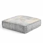 Etnisk fyrkantig pouf i lapptyg eller sammetsfiber Viadurini