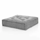 Etnisk fyrkantig pouf i lapptyg eller sammetsfiber Viadurini