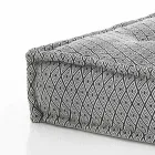 Etnisk fyrkantig pouf i lapptyg eller sammetsfiber Viadurini