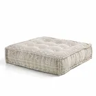 Etnisk fyrkantig pouf i lapptyg eller sammetsfiber Viadurini