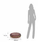 Puff i jute och polystyren i 2 olika storlekar - rost Viadurini