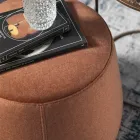 Mjuk rund vardagsrumspuff i färgad sammet 3 storlekar - Evelyne Viadurini